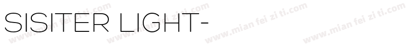 SISITER LIGHT字体转换